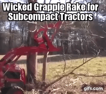 Wicked Grapple Rake for Subcompact Tractors